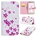 Produktbild Galaxy A3 2017 Lederhülle, GoldCome Ledertasche 3D Muster Schutzhülle PU Leder Brieftasche Flip Case Cover Schütz Hülle mit Kartenfach + TPU Silikon Bumper Klappbar Kunstleder Schale Geldbeutel Handytasche Zubehör für Samsung Galaxy A3 2017 - Rosa Blumen
