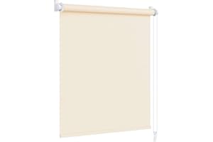 Victoria M. Klemmfix Estor Opaco Enrollable para Puertas y Ventanas, Fijación sin Taladrar, 50 x 150 cm, Crema