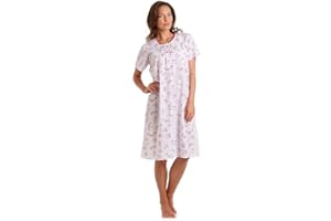 Lady Olga Ladies Poly Cotton Floral Short Sleeve Nightdress from 10-32