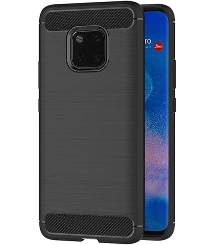 Cadorabo Hülle Für Huawei MATE 20 PRO – TPU Silikon Case Mit Ring, Kratzfest, Schwarz