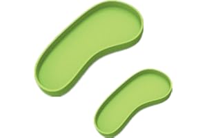 LSTCPGLAI 2 Pieces Shallow Reptile plate Reptile Food Water Bowl Used for Tortoise Corn Snake Crawl Pet Drinking and Eating(Green)