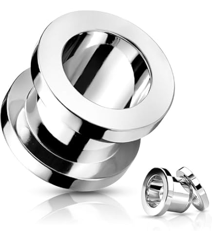 3 mm screw fit tunnel acryl zwart