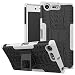 Produktbild Nadakin Sony Xperia XZ Premium / G8141 G8142 Hülle Schutzhülle Hybrid Rugged Phone Case Stoßfest Handys Schutz Cover mit eingebautem Kickstand Shockproof für Sony Xperia XZ Premium / G8141 G8142 (Weiß)