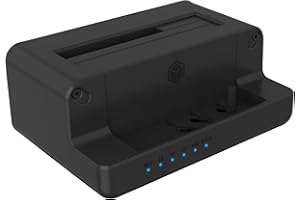 ‎ICY BOX ICY BOX HDD/M.2 NVMe SSD Docking Station USB 3.2 Gen 2 (10 Gbit/s), Festplatten Klonstation und Lesegerät (SATA 2,5/3,5 Zoll und M.2 NVMe), Extern, Adapter, USB-C, USB-A, IB-2914MSCL-C31