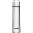 Milton Eco-Flip 500 Thermosteel Double Walled Vacuum Insulated Thermos Flask, 500 ml, 24 Hours Hot & Cold Water Bottle for Office, Hiking, Trekking, Travel, Silver