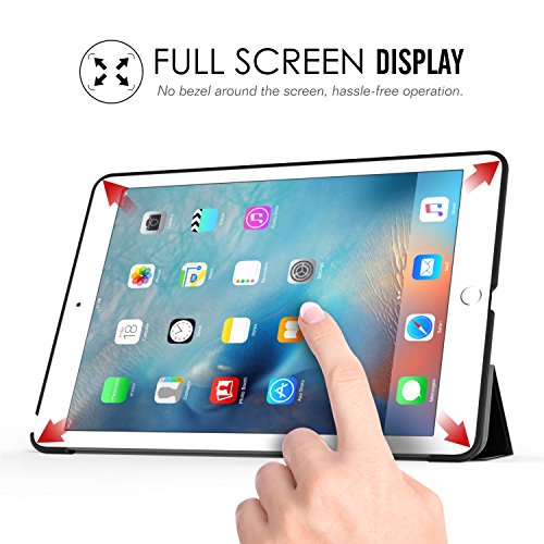 MoKo Hülle für iPad Pro 9.7 – Ultra Lightweight Slim PU Leder Tasche Schutzhülle Schale Smart Shell Case mit Auto Schlaf / Wach Funktion und Standfunktion für Apple iPad Pro 9.7 Zoll Tablet, Don’t Touch Me - 3