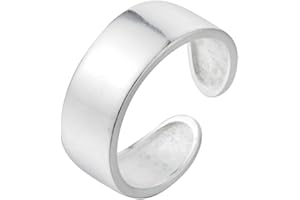 Chandler Daumenringe für Damen Herren Mädchen Zehenring Einfache Offener Bandring Verstellbare Größe 925 Silber Ringe Minimalistischer Schmuck