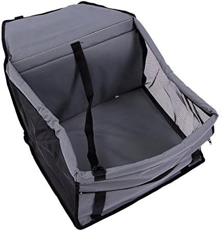 Pet Booster Seat Lookout Car Seat, Pets Up to 30lbs with Clip-On Safety Leash and Zipper Storage Pocket Pet at Car/Dog Booster Seat