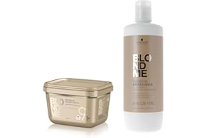 Schwarzkopf PROFESSIONAL DUO BLOND ME PPL9+ Pulver Comp. Schwarzkopf - Premium Blondierung 450g Lightener 9+ & Blond Me Supreme Blonde Hair Quality Care 9% 20 Vol Developer 1000ml