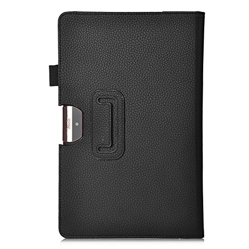 Acer Iconia Tab 10 A3-A40 hülle ,IVSO® Ultra Schlank Superleicht Ständer Slim Leder zubehör Schutzhülle für Acer Iconia Tab 10 A3-A40 Tablet PC Tablet-PC perfekt geeignet, Schwarz - 3