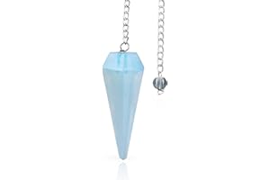 NARIBABU Opalite Pendulum - Crystals and Gemstones Healing - Crystal Pendulum Scrying - Positive Energy Crystals - Meditation Gifts - Witchcraft Supplies - Natural Healing - Reiki Pendulum
