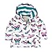 Hatley Baby-Girls Infant Raincoat -Electric Butterflies Long Sleeve Raincoat, Multicoloured (White), 6-12 Months