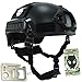 Produktbild WorldShopping4U MICH 2001 Stil Kampf Schutz Helm mit Seite Schiene & NVG Reittier (Schwarz) für Airsoft Taktisch Militär Paintball Jagd