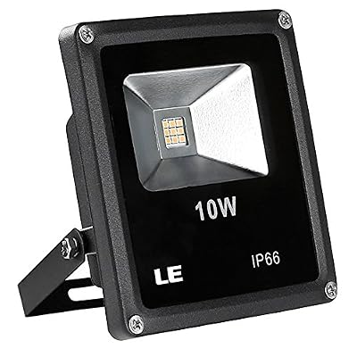lighting ever LE Projecteur LED 10W, IP66 Imperméable, éclairage extérieur, équivalent à ampoule halogène 100W, 650lm, Blanc Chaud 3000K, éclairage de sécurité