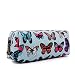 Miss LuLu Women Girls Canvas Students Pen Pencil Case zipper Bags Cosmetic Travel Makeup Bags Pouch Box (Butterfly Blue)