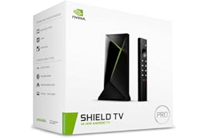 NVIDIA SHIELD Android TV Pro Streaming Media Player; 4K HDR movies, live sports, Dolby Vision-Atmos, AI-enhanced upscaling, GeForce NOW cloud gaming, Google Assistant Built-In, Works with Alexa