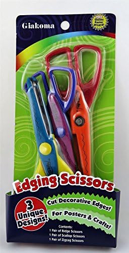 3pcs Creative Cut Pictures Paper Edging Scissors Set Assorted Designs Decorative Arts and Crafts