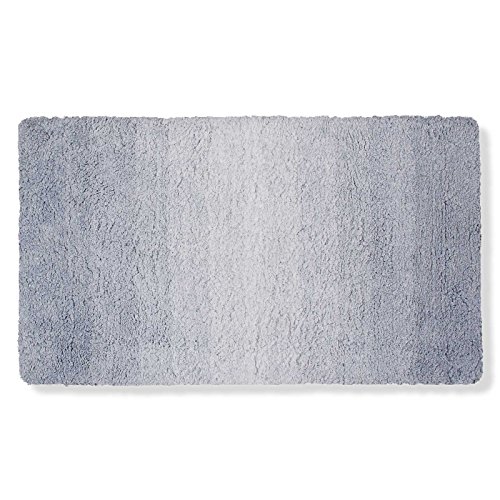 Badematte Ombre silbergrau | Hochflor Badteppiche zum Set kombinierbar | verschiedene Größen vom Durschmatte bis zur Wannenvorlage (70x120cm) - 3