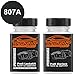 Produktbild TRISTARcolor Autolack Lackstift Set für FIAT/Lancia 807A Preto Vesuvio Metallic/Negro Vesubio Metallic Basislack Klarlack je 50ml