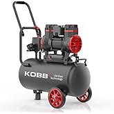 KOBB KBK25S 1.7HP 25Lt 8Bar Yağsız Sessiz Taşınabilir Hava Kompres&ouml;r&uuml;