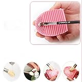 Tonsee? Pro Cosmetic Makeup Face Powder Blusher Toothbrush Curve Foundation Brush (Cleaning Glove)