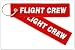 Produktbild Schlüsselanhänger - " FLIGHT CREW " (beidseitig) inkl. Schlüsselring - Rot / Silber-weiße Schrift