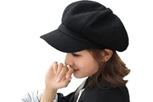 TMEOG Women's Beret Hat French Beret Winter Autumn Hat Ladies Girls Fashion Hats Beanie Cap Panel Baker Boy Flat Caps Newsboy Hats