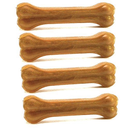 YOMMY® Hueso Prensado para Perros Delicioso Snack para Perro en Forma de Hueso Antiestrés y Fortalecedor de Dientes YM-1102 (13cm 4 Unidades)