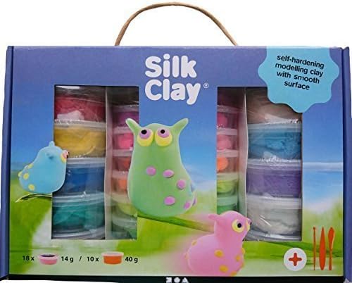 hdk-versand Clay Self-Hardening Modelling Clay Children Play Dough Case - Silk Clay