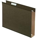 Pendaflex Ekstra Kapasiteli G&uuml;&ccedil;lendirilmiş Askılı Dosya Klas&ouml;rleri, 5 cm, Harf Boyutu, Standart yeşil, 1/5 Kesim, 25/BX (0415