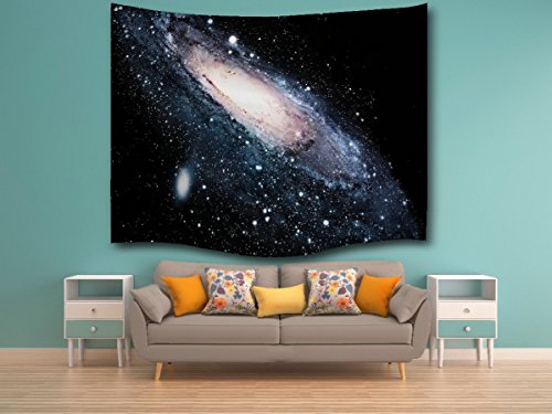 A.Monamour Galaxie Sterne Im Weltraum Universum Milky Way Orbit Wand Hängende Tapisserie Für Schlafzimmer Wohnzimmer Wohnheim Wanddekor Wohnaccessoires Deko Wandteppiche - 2
