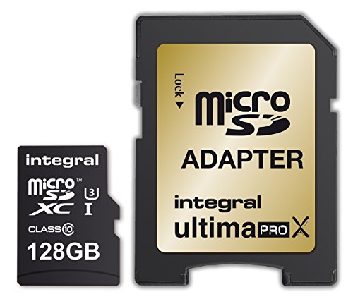 IntegralUltimaPro X 128GB microSDXC Ultra-High-Speed Class 10 Memory Card, Up to 95 MB/s Read, 90 MB/s Write, UHS-I U3