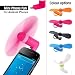 Produktbild Mini Tragbarer Lüfter Weich Klinge Android Smart Phone Micro USB-Anschluss Plug & Play kompatibel mit Tablets blau