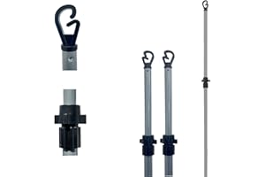 Wilsons Direct 2.4m/8ft Heavy Duty Line Prop Extending Telescopic Clothes Washing Colored Prop Pole (2 x 8ft Prop)