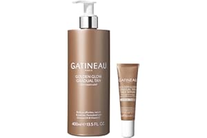 Gatineau - Golden Glow Gradual Tan Face & Body Duo, with 2 in 1 Moisturiser & Self Tanning Lotion (400ml) and Face Serum Medium/Dark (10ml)