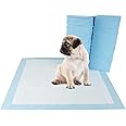 MOSYCLE Dog and Puppy Training Pads 100pcs, Disposable Dog Pee Pads, Ultra Absorbent & Leak-Proof Pet Underpads, Dry Quickly Pee Pad for Dog Cats Rabbits or Other House Training Pets (33*45 cm)
