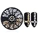 Produktbild CoulorButtons 1 Box 3mm Round Flat Bottom Flower Rhinestone 3D Manicure Nail Art DIY Decoration