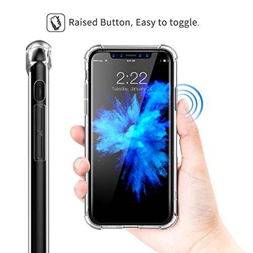 MoKo iPhone X / iPhone 10 Case - [Anti scivolo & graffi] Custodia Halo Serie Rigida con TPU Tecnologia Angoli + Pannello Posteriore per Apple iPhone X 5.8