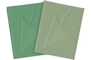 Lvjkes Papier de Soie, papier de soie blanc en grandes feuilles, papier dart, parfait pour lemballage des cadeaux, lemballage, lart et lartisanat (50cm x 70 cm,36PCS vert frais,36PCS Fruit vert)
