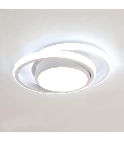 Plafonnier LED Eglo Rolimare - Design Courbé Noir Et Blanc - 4000K Lumière Neutre - Pour Cuisine, Bureau
