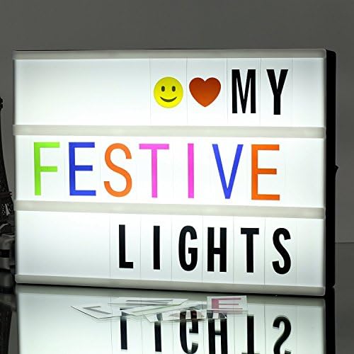 A4 Cinema Light Box, 271 Characters/Emojis for Free Combination Cinematic LED Light Box, Christmas Gift and Perfect Holiday Decoration
