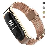【Material】 Metal 304 Acero Inoxidable Agradable de Correas para Xiaomi Mi Band 3,Cómodo de usar. Impermeable, ecológico y seguro para la piel humana.