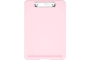 Hnogri Plastikowy Podkładka klips do przechowywania może być otwierany składany dla pielęgniarek, prawników, studentów, klasy, biura, kobiet, mężczyzn, rozmiar 33 cm x 25 cm x 25 cm, różowy