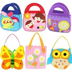 Kit Cucito Bambini MIRKUZI 3 Pezzi - Set Creativo In Feltro, Giocattolo Educativo Per Ragazze