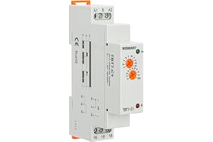 Wengart Relé de Tiempo de retardo TBT7-C1, Delay Off_1SPDT Apagado retrasado relé de retardo de Tiempo con función única, ACDC12-240V 16A, Adecuado para el Control de retardo de la Carga