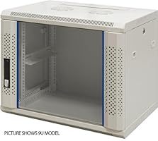 12 HE 19 Zoll - 19" Wandschrank mit Glastür (BxTxH), weiß 600x450x635mm - NEU! 19Power GmbH