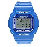 YEARNLY Kinder Digital Uhr 50M Wasserdicht mit LED-Leuchten und Silikon Armband