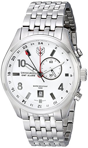 Swiss Eagle Herren-se-906022Mission Analog Display Swiss Quartz Silber Uhr Swiss Eagle Herren-se-906022Mission Analog Display Swiss Quartz Silber Uhr