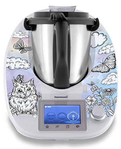 stickerdream Thermomix Adhesivo Gato Soñador, Fabricate en Alemania (TM5) ...