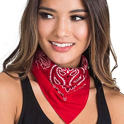 Internet_8810 Internet Femmes mode Bandana foulard carré tête écharpe couvre-chefs féminins Bandanas 58*58cm (Rouge)